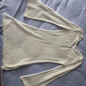 TiniBikini White Crochet Knit Top